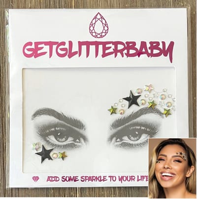 GetGlitterBaby® - Glitter Face Jewels / Festival Glitters / Strass Glitter Steentjes / Plak Diamantjes voor Gezicht / Rhinestones - Zwart / Zilver / Diamond