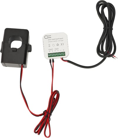 Slimme Energiemeter - Stroommonitor - Energieverbruik Meten - Bidirectionele Monitoring - 200A CT-klem - Wit
