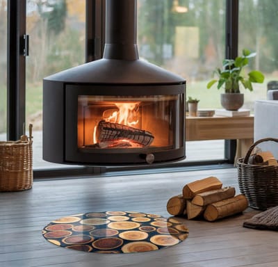 Coloray Vloerplaat Houtkachel - Onderplaat Kachel - 50 cm x 50 cm - Houtkachel Vloerplaat - Bruin Vloerplaat Kachel - Onderplaat - Vloerplaat voor Houtkachel - Vloerplaat Open Haard - Onderplaat Voor Houtkachel