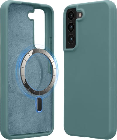 kwmobile telefoonhoesje geschikt voor Samsung Galaxy S22 Plus - Hoesje met magneet compatibel met MagSafe - Smartphone case in Arctische nacht
