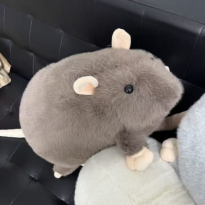 Creatieve 40/55/90cm Grote Muis Poppen Pluche Cartoon Bloementak Rat Poppen Extra Grote Zachte Dierlijke Figuur Kinderen Cadeau Verjaardag 40cm gray
