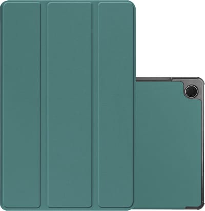 Hoes - Geschikt voor Samsung Galaxy Tab A9 - Dun & Stevig - Trifold Bookcase - Hard Cover - Hardcover Book Case - Tablet Hoesje - Donkergroen