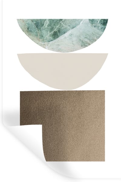 Muurstickers - Sticker Folie - Geometrische vormen - Minimalisme - Pastel - 20x30 cm - Plakfolie - Muurstickers Kinderkamer - Zelfklevend Behang - Zelfklevend behangpapier - Stickerfolie