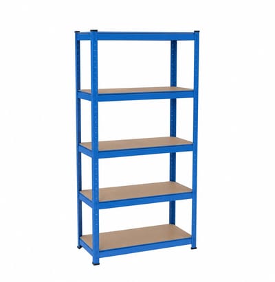 Sello! opbergrek – stellingkast – 5 stevige MDF-platen – verstelbare plankhoogte - 170x75x30 cm – boutloze montage – staal