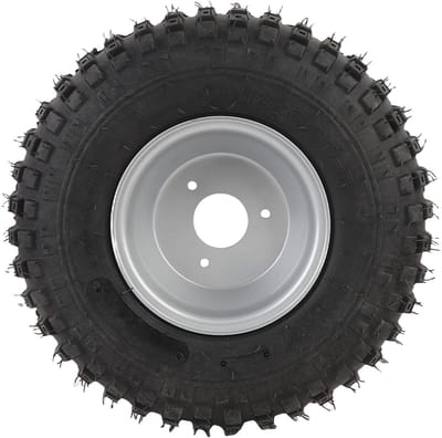 Dailygoods - Acouto 16x8-7 banden met Rim 16x8-7 wiel en 6PR-punctiebescherming ATV UTV Go Kart Cart Tire Speciaal ontworpen profielpatroon voor een uitstekende grip met 3 gaten hub voor eenvoudige montage