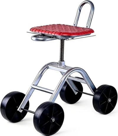 Rolbare Tuinwagen - Mobiele Werkstoel - Tuinieren en Klussen - 360 Graden Draaibaar - 47x31x47 cm
