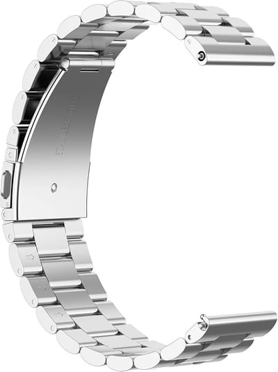 18mm Smartwatch Band van Metaal voor Mannen en Vrouwen, Geschikt voor Diverse Smartwatches zoals Fossil, Garmin en Withings