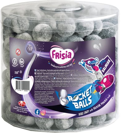 Rocket Balls - Salmiak Kogels - 200 stuks - Omdoos 6x