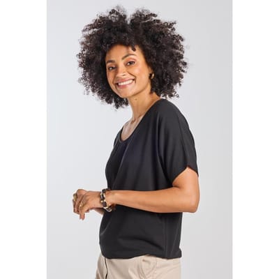 DIDI Dames Loose tee Flow Black maat 34