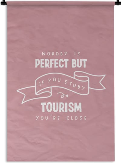 Wandkleed - Wanddoek - Studie - Quotes - Toerisme - 120x180 cm - Wandtapijt