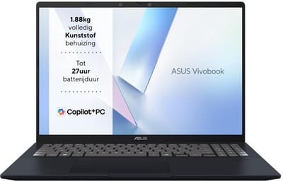 ASUS Vivobook 16 X1607QA-MB112W - Copilot+ Laptop - Snapdragon X - 16GB/1000GB - 16 inch