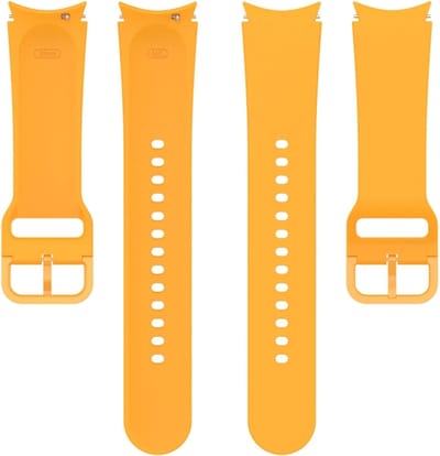 Siliconen bandje - geschikt voor Samsung Galaxy Watch 7 / Watch FE / Watch 6 / Watch 6 Classic / Watch 5 / Watch 5 Pro / Watch 4 / Watch 4 Classic - maat M / L - oranje