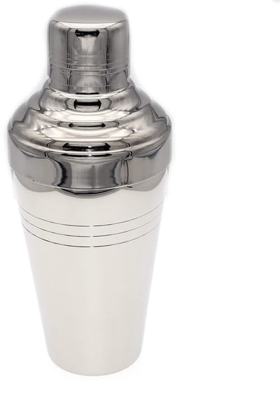 Dailygoods- Cocktailshaker 25 cl - 3-delige Shaker - Geïntegreerde Zeef - Zilverkleurig - Hoogwaardig Design - Gemaakt in Japan - Barshaker