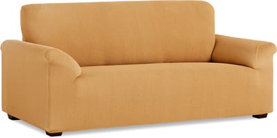 Bankhoes Milan 130cm tot 180cm breed - Geel - Belmarti® Premium kwaliteit bankhoezen - Stretch - Antistatisch - Ademend katoen