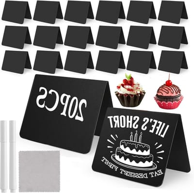 Mini Borden voor Prijsweergave, Zwarte Acryl Chalkboard voor Feesten, Bruiloften en Restaurants