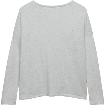 Superdry Studios Boothals Slub Longsleeve Grey Grootte: 40