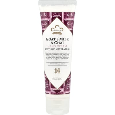 Nubian Heritage, Hand Cream, Goat Milk & Chai, 4 fl oz (118 ml) white