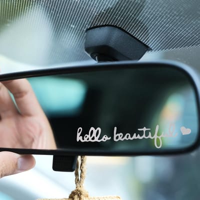 Dailygoods- Achteruitkijkspiegel Decal - 3 Stuks - PVC - Waterdicht - Auto Stickers - Zelfbevestigend - Voor Vrouwelijke Chauffeurs - Autosticker