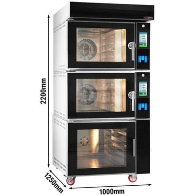 GGM Gastro Bäckerei-Heißluftofen mit Dampffunktion - Touch - 10x EN 600x400 - inkl. Gärschrank