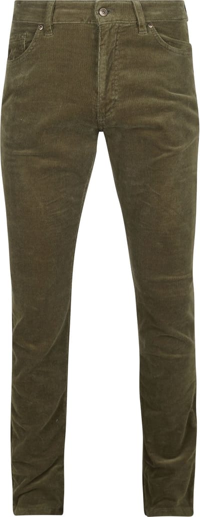Steppin' Out Corduroy Broek Johnson Groen - Maat W 38 - L 34 - Heren - Five-pocket broek
