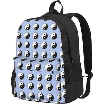 Yin Yang Patroon Rugzakken Boekentas Schooltassen Cartoon Rugzak Reizen Rugzak Schoudertas gray