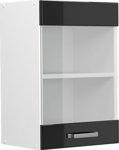 Vicco R-Line Glazen keukenkast – 40 cm Zwart hoogglans
