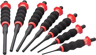 Splint-driverset - Pen driver set - Veilig splinten slaan - Handbescherming vermindert letsel - 7 maten 2-8 mm - Transparant