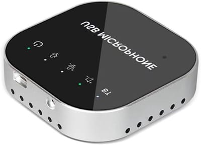 Conferentie Speakerphone - Desktop Microfoon - Videogesprekken - 360 graden opname - 12 x 12 x 3 cm - Zwart