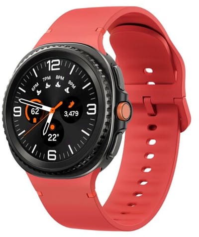 By Qubix - smartwatch bandje - Compatible Samsung bandje - Soft siliconen band - Maat: S/M - Rood - Geschikt voor Samsung Galaxy Watch 9 (40/44mm) - Watch 8 (40/44mm) - Watch 8 Classic (46mm)