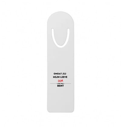 Hacebo® - omdat jij mijn lieve oom bent metalen boekenlegger - Oom - de liefste oom - verjaardag - cadeautje voor oom - kado - geschenk Bladwijzer boekenleggers - 12.7 cm x 3.2cm