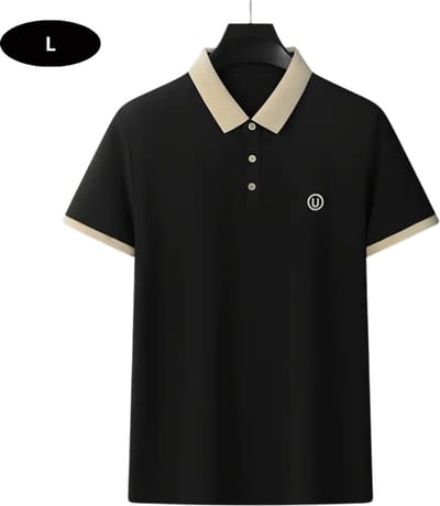 Livano Golf Shirt Heren - T-shirt - Golfkleding - Golfen - Golf Accessoires - Polo Shirt - Zwart - Maat L