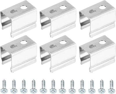 50 Stuks Bevestigingsclips voor LED Stripverlichting - Wandmontage Clips met Schroeven voor 4.8-6mm Neon RGB Kabels, Roestvrij Staal Accessoires
