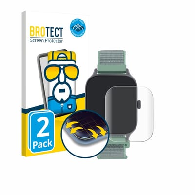 BROTECT - Screenprotector voor Decathlon Fit 100s - Folie Beschermfolie transparant volledig dekking - 2 Stuks