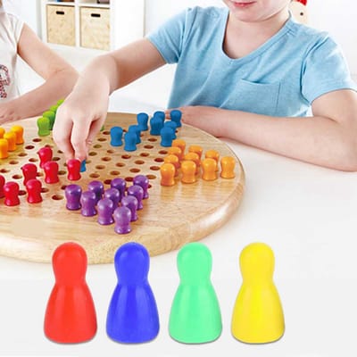 Pièces d'échecs colorées en plastique, jeu de dés pour jeux de société et cartes gray