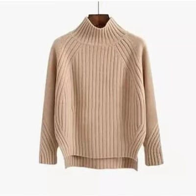 Coltruien Vintage Losse Dames Effen Truien Casual Streetwear Dames Gebreide Bovenkleding XL abrikoos