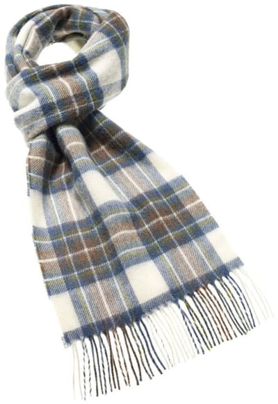 Sjaal Tartan Muted Blue Stewart - Meriono Lamswol - 25 x 190 - Bronte by Moon Scotland