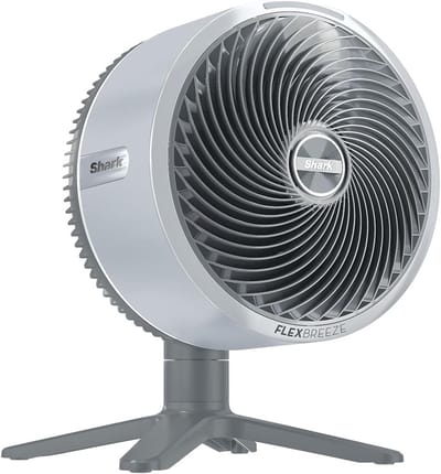Draadloze Tafelventilator op Accu - Ventilator voor Binnen & Buiten - Oplaadbaar - 5 Snelheden - Oscillerend - Zwart