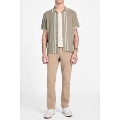 GUESS  Eco Ss Tyler Stripe Swtr Sage Plant Multi Maat: S | Casual Overhemden Outlet | Heren | Bruin