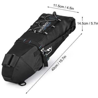 Sac de Vélo Imperméable Sac de Selle de Vélo Sacoche de Vélo de Route VTT Sac de Selle Arrière Réglable 3L 10L black