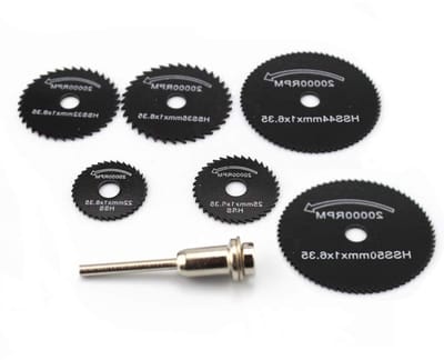 Set van 7 HSS Stalen Cirkelzaagbladen en Snijdisketten voor Dremel Rotatietools - Precisie, Duurzaamheid en Efficiëntie
