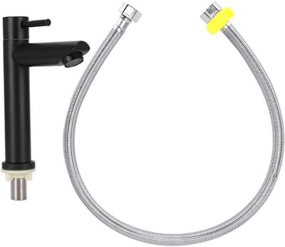 Stijlvolle RVS Mengkraan voor Wastafel met Enkele Handgreep - Perfect voor Badkamer en Toilet Accessoires