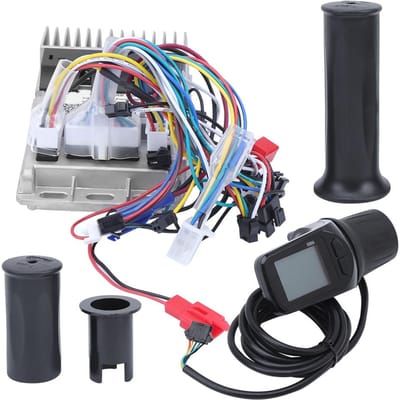 Tricycles Électriques 36 48V 500W Contrôleur Sinusoïdal Sans Balais 3 Modes Ensemble d'Instrument LCD gray