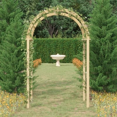 Houten Rozenboog - Tuinpoort Decoratie - Entree Creëren - Massief Geïmpregneerd - 141 x 97 x 243 cm - Groen