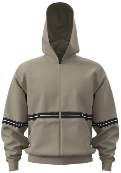 Under Armour Icon Fleece Taped Sweatshirt Met Rits Groen,Bruin L Man
