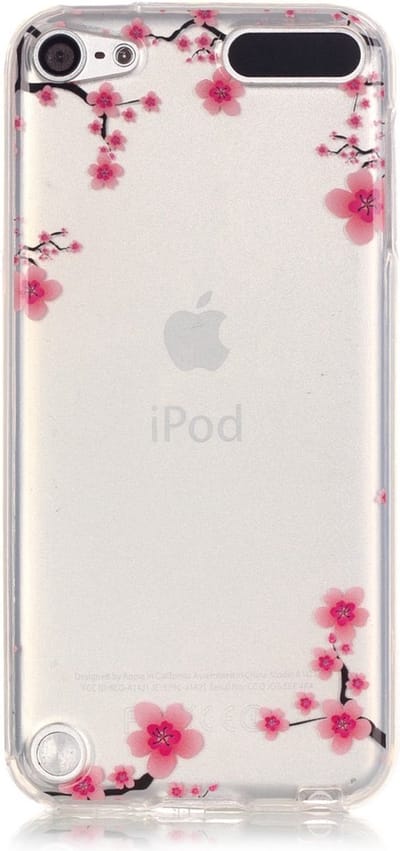 Peachy Doorzichtig Bloesem geschikt voor iPod Touch 5 6 7 TPU hoesje - Roze