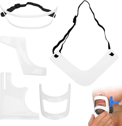 Beard Shaping Tool Kit voor Mannen - 5-delige Set voor Haarlijn, Snor en Nek Scheren, Perfecte Baard Vormgeving en Styling
