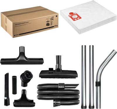 SQOON® Giga Serviceset geschikt voor Numatic Henry, Hetty, James, PPR240 en vergelijkbare modellen, 20-delige set waaronder 10x stofzuigerzakken + zuigmonden + slang + zuigbuizen
