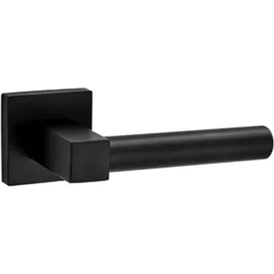 Avenue Deurkruk Op Rozet Brevis - Metaal - Zwart Mat - Sleutelgat - Vierkant Rozet - 19,5 Mm