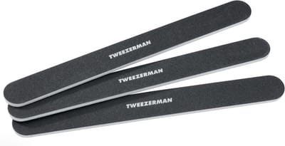Tweezerman Professional Nail Files – Premium Nagelvijlen Set Met 3 Vijlen Voor Manicure & Pedicure – Dubbelzijdige Vijlen Met Fijne Korrel Voor Gladde Nagelranden – Duurzaam Ontwerp Voor Precisie & Comfort – Ideaal Voor Thuisgebruik En Salons