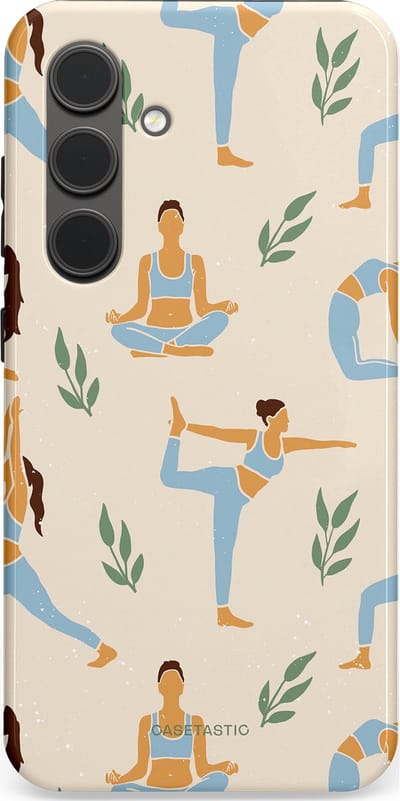 Casetastic Hoesje Geschikt voor Samsung S24 - Stijlvolle Beschermende Duo-layer Case - Yoga zen